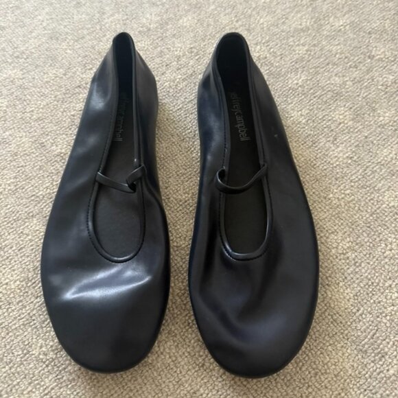 WORN ONCE - Jeffrey Campbell Navy Flats - Picture 1 of 5